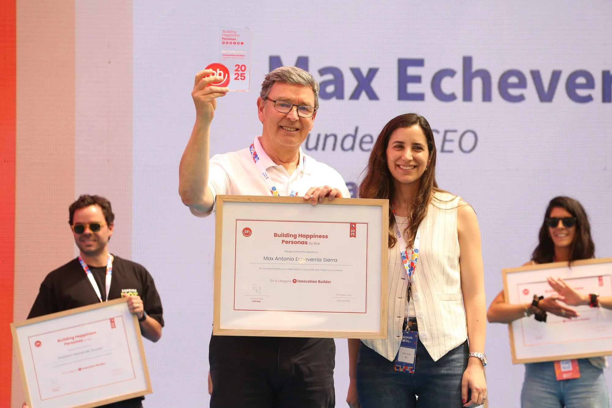 Max Echeverría at the Building Happiness awards