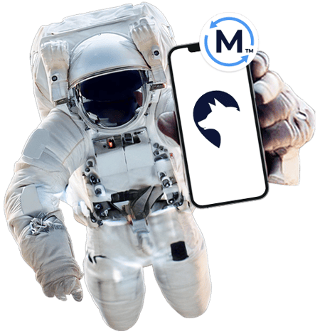 Astronauta representando el trabajo sin conexión